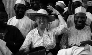 Mary Tiffen in Nigeria; her research there focused on the ingenuity of farmers making a living in difficult environments