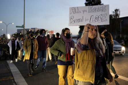 Demonstrators rallied early on Thursday in Alameda amid reports of a surge in troops.