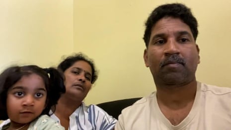 Biloela Tamil family sends video message from Christmas Island after federal court ruling – video