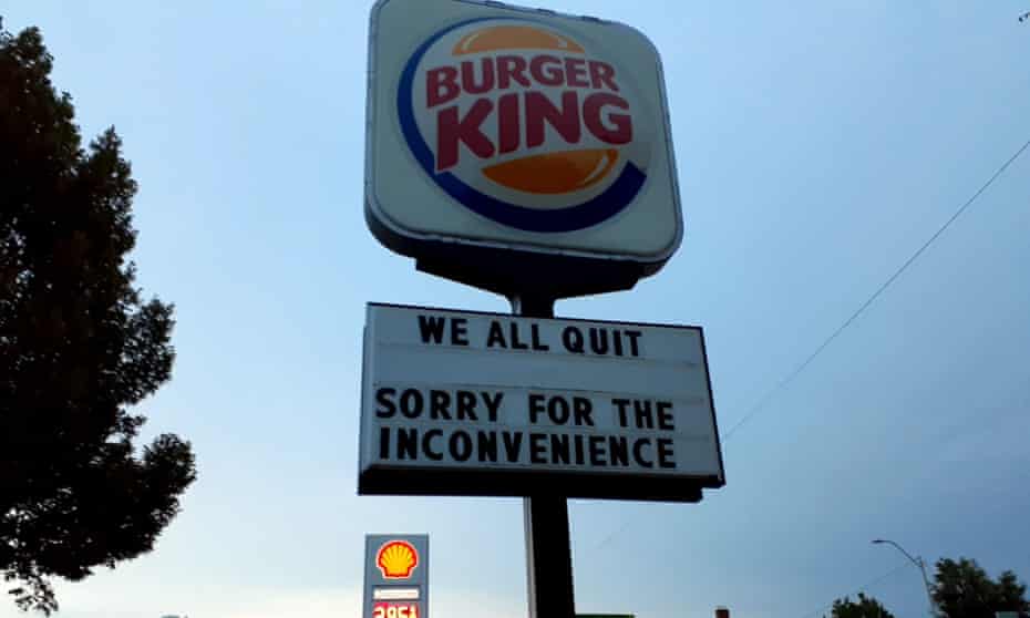 The Burger King sign in Nebraska after staff resigned.