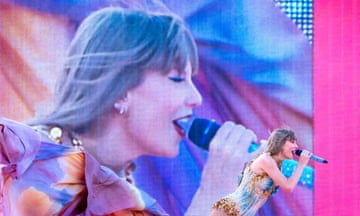 Taylor Swift performing at Murrayfield Stadium, Edinburgh.