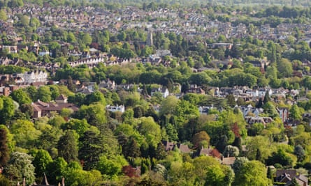 Reigate as seen from the North downs.