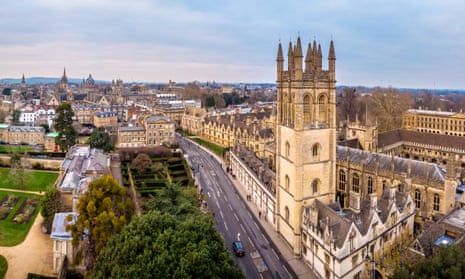 An aerial view of Oxford