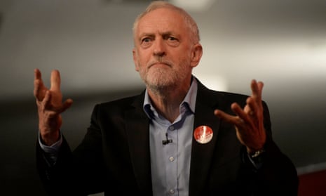 Jeremy Corbyn speaks at an election campaign rally in Leicester on 6 May.