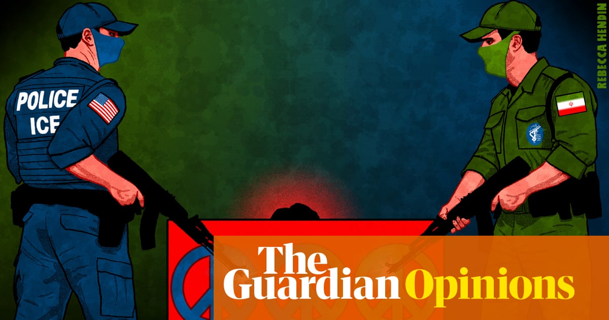 Rebecca Hendin on policing protest in the US and Iran – cartoon