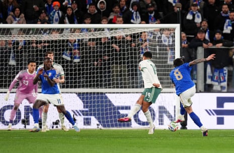 Heart fro Northern Ireland as Sandro Tonali scores for Italy.