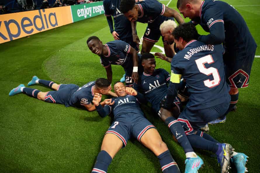 Kylian Mbappé is the centre of attention after his goal on Tuesday.