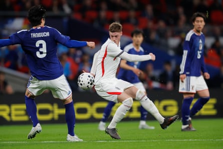 Cole Palmer in action against Japan