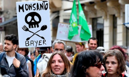 A march for agroecology and civil resistance against seed and pesticide maker Monsanto in Bordeaux, France.