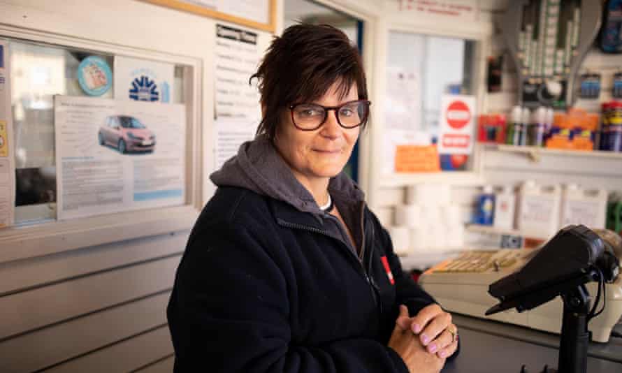 Karen Read, who looks after the forecourt at Blasons Garage.