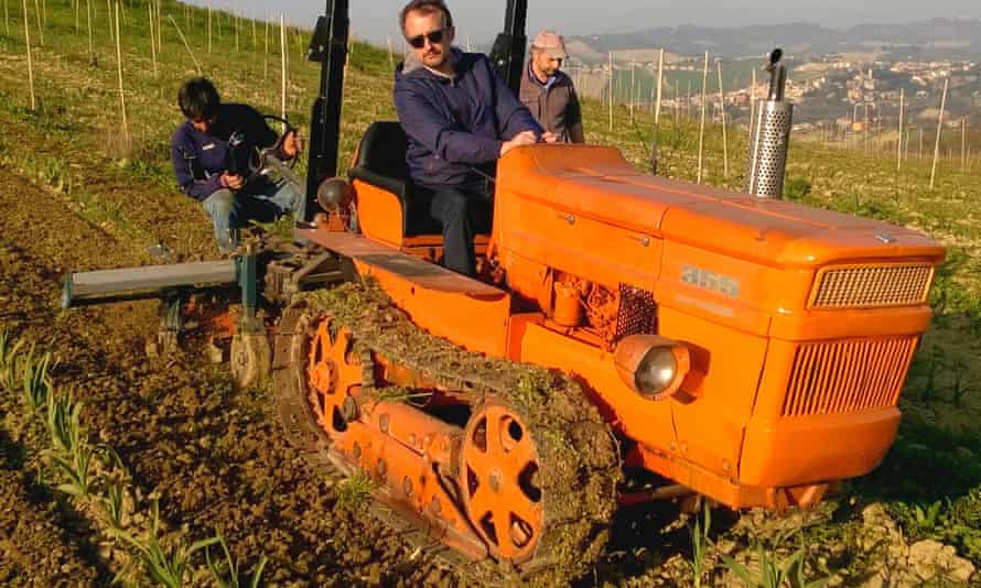 Alessandro Guagni at work on the farm
