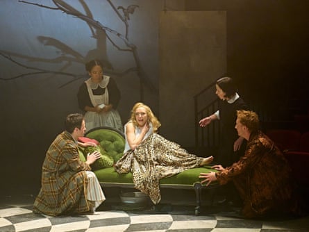 Arrestingly physical … Lucy McCormick (centre) in The Cat and the Canary.