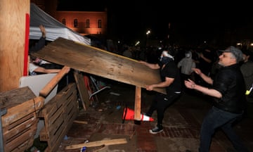 Clashes on the campus of the University of California, Los Angeles on Wednesday.