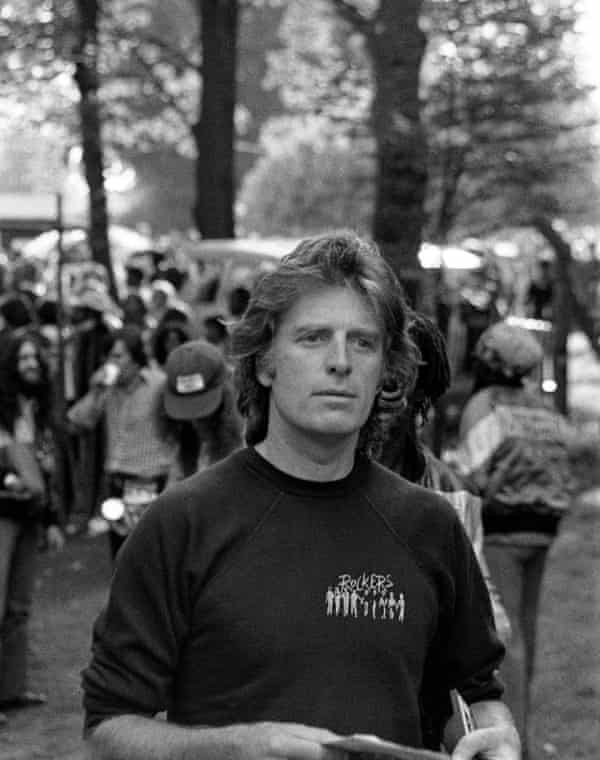 Chris Blackwell at Bob Marley Crystal Palace concert, 1980