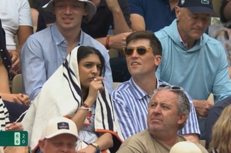 a woman with a towel on her head