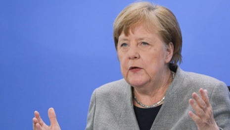 Merkel sets out clear explanation of how coronavirus transmission works – video