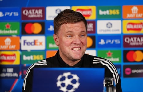 Eddie Howe during a press conference