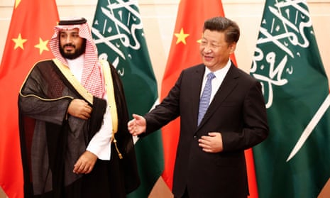 Mohammed bin Salman and Xi Jinping during a meeting in Beijing in August 2016.
