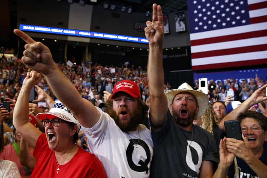 Trump supporters at a rally in North Dakota.