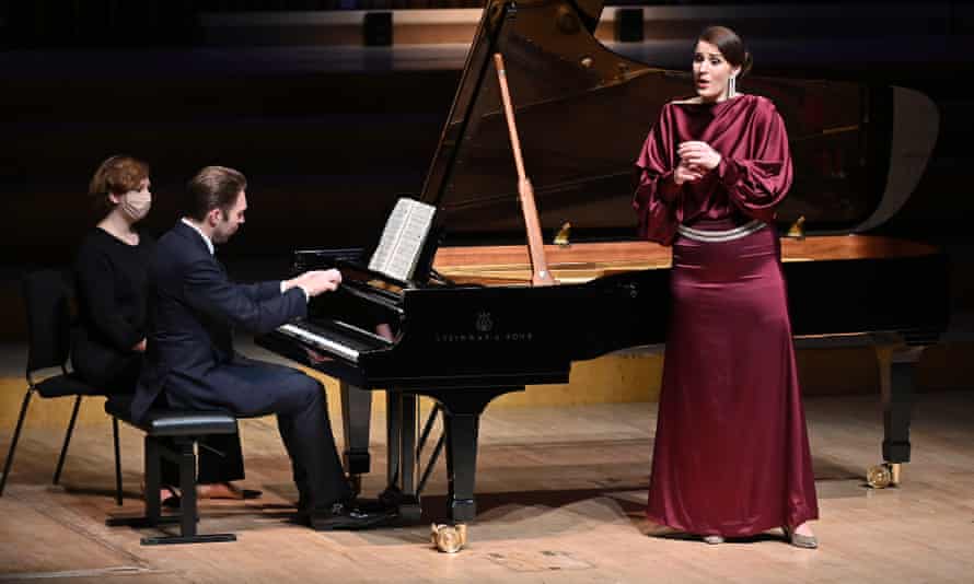 Beautifully controlled ... Lise Davidsen with Leif Ove Andsnes at London’s Barbican