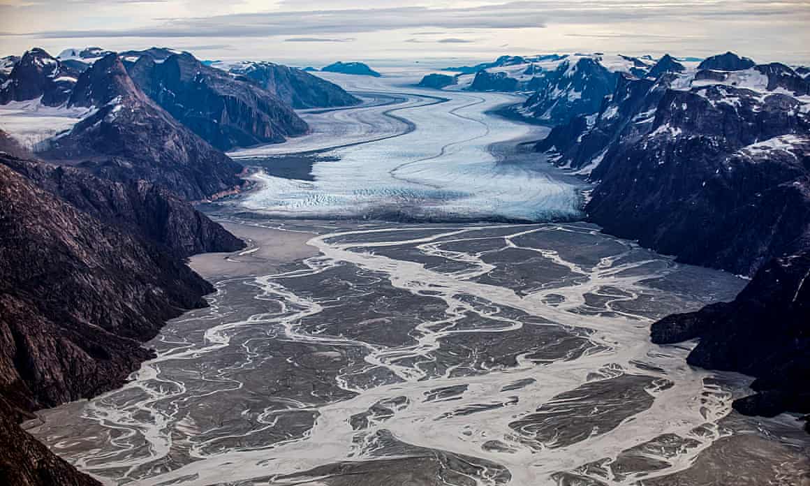 The melting Sermeq glacier in Greenland