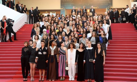 A group of 82 women working in the film industry protest the lack of female directors at Cannes.