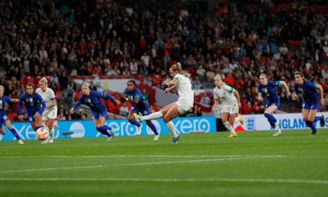 England Lionesses v USA: international football friendly – live | England women's football team 2 Georgia Stanway tucks away the penalty to restore England’s lead.