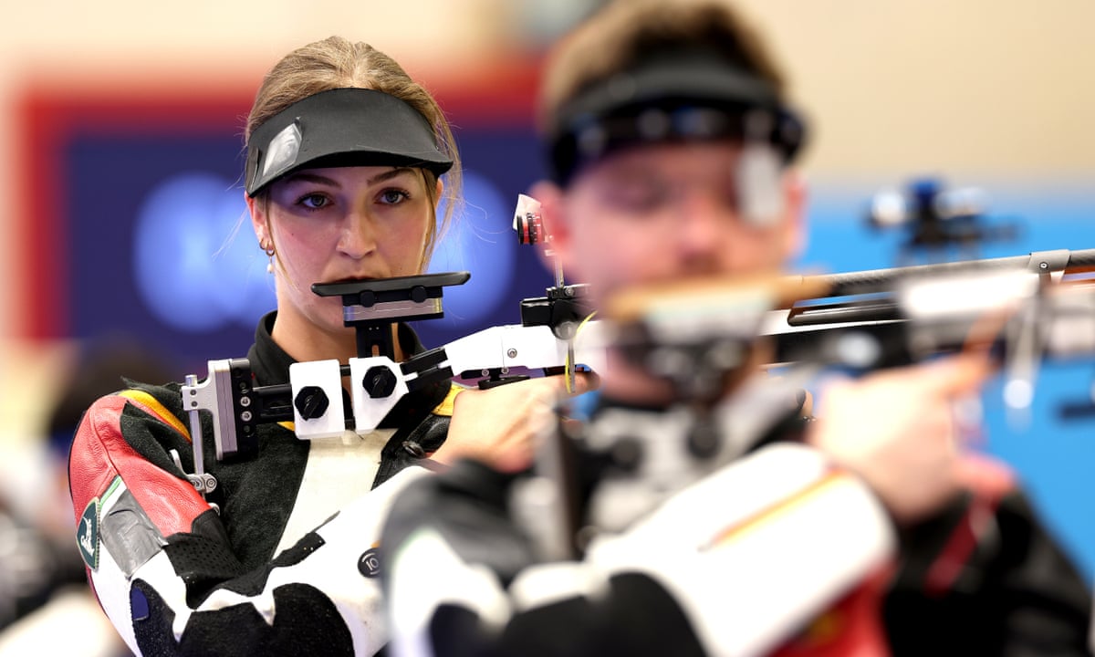 girls firing guns Women often outperform men in Olympic shooting. Is it time for open events?  | Paris Olympic Games 2024 | The Guardian