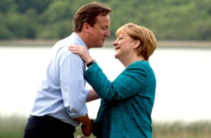 Embracing David Cameron, the UK prime minister, at the G8 summit in County Fermanagh, Northern Ireland, in 2013