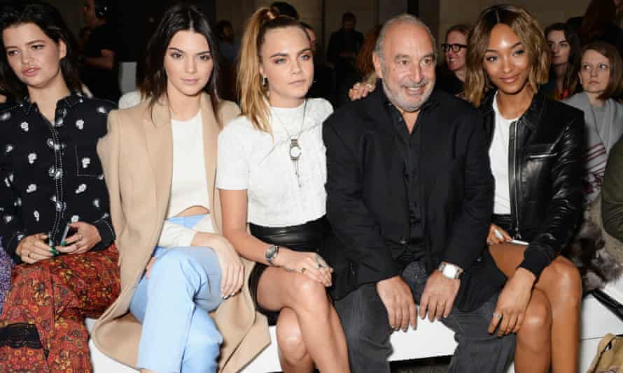‘My mood isn’t improved as I read that Philip Green has taken delivery of a £46m private jet’ ... Green at a fashion show.