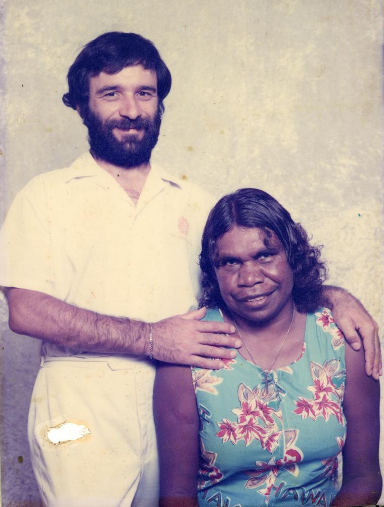Audrey Napanangka and Santo Giardina in the 1980s