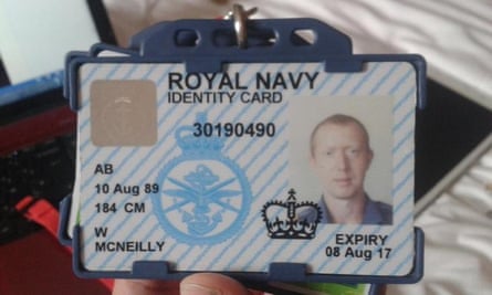 William McNeilly’s Royal Navy identity card