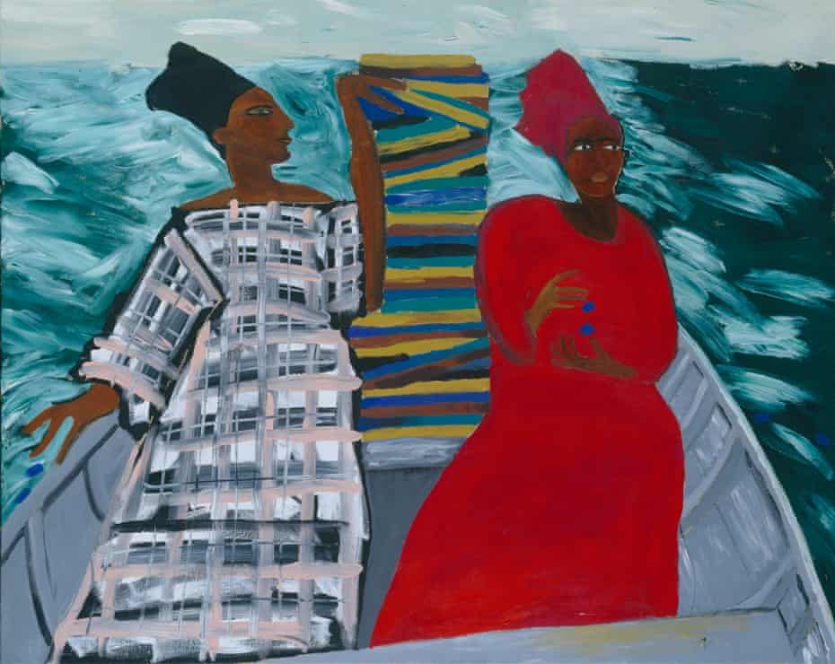 Between the Two My Heart Is Balanced, 1991 by Lubaina Himid. 