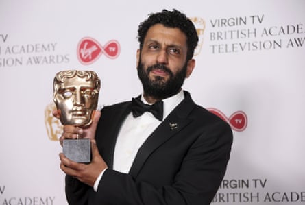 Akhtar in 2017 with his Bafta for best leading actor for Murdered By My Father.
