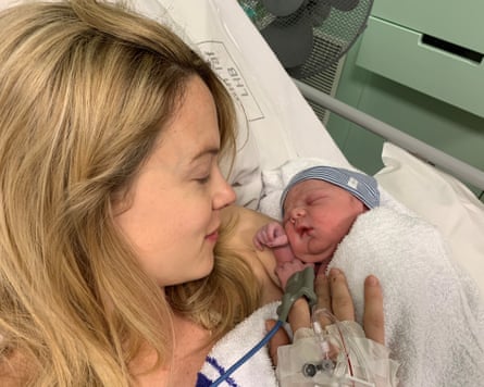 Kimberley Nixon and her child.