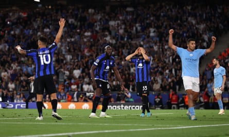 Romelu Lukaku is left rooted to the spot after missing Inter’s last big opportunity
