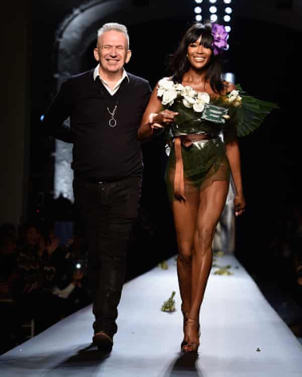 Gaultier and model Naomi Campbell in 2015.