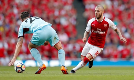Jack Wilshere in action for Arsenal against Burnley in 2018. The midfielder is currently without a club.