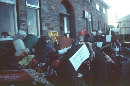 Some of the debris from one of the first beach cleans Thompson organised in the 1990s.
