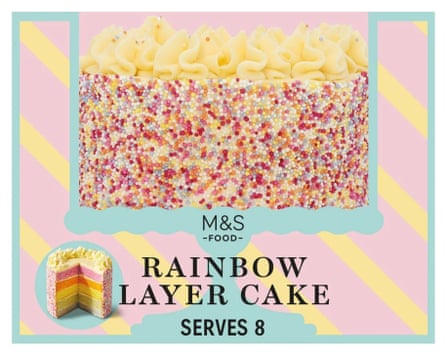 M&S Rainbow Layer Cake