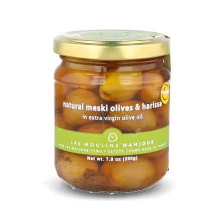 Moulins Mahjoub Meski Olives with Harissa, 200g