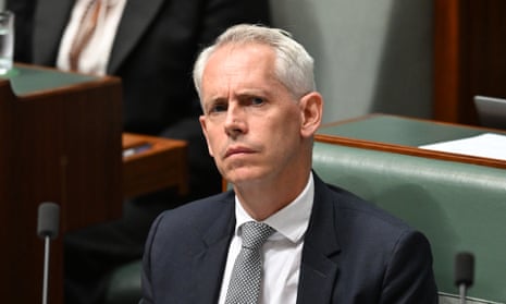 Australian immigration minister Andrew Giles in parliament