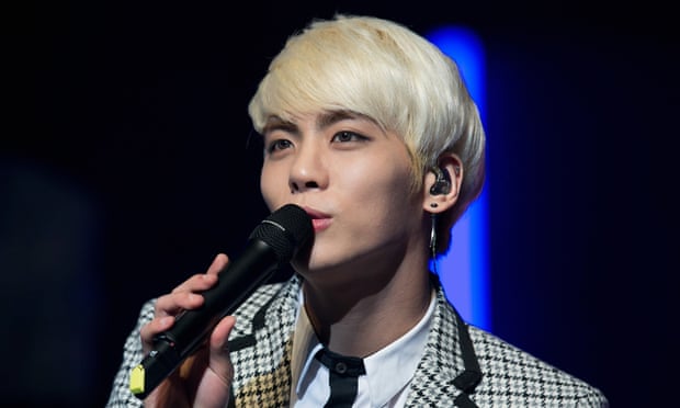 Jonghyun, the lead singer of South Korean boy band Shinee, at a concert in Seoul in 2014.