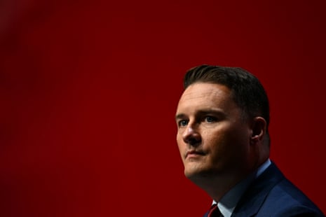 Wes Streeting speaking to the conference.