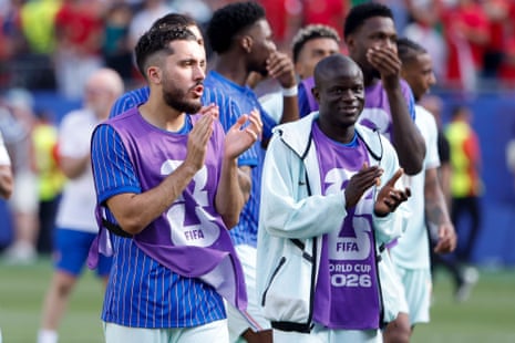 Rayan Cherki and N’Golo Kanté.