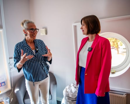 Bridget Phillipson talks with Nora al-Ani at the Rape Crisis centre