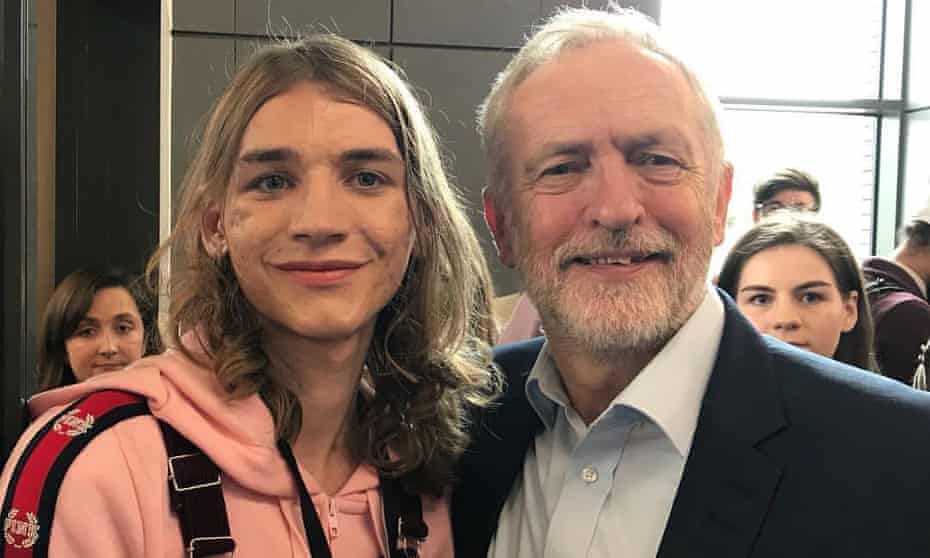 Lily Madigan with Jeremy Corbyn