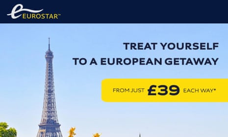 UK watchdog rules Eurostar's £39 seat sale advert was misleading | Eurostar | The Guardian