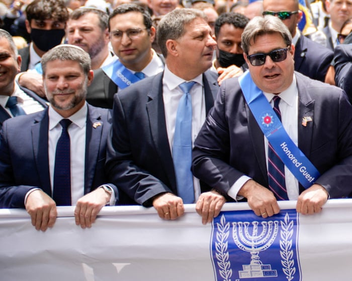 Democrats who marched in New York’s Israel Day parade decry attendance of far-right minister Smotrich
