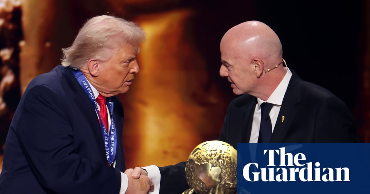Trump awarded inaugural Fifa peace prize at World Cup draw in Washington